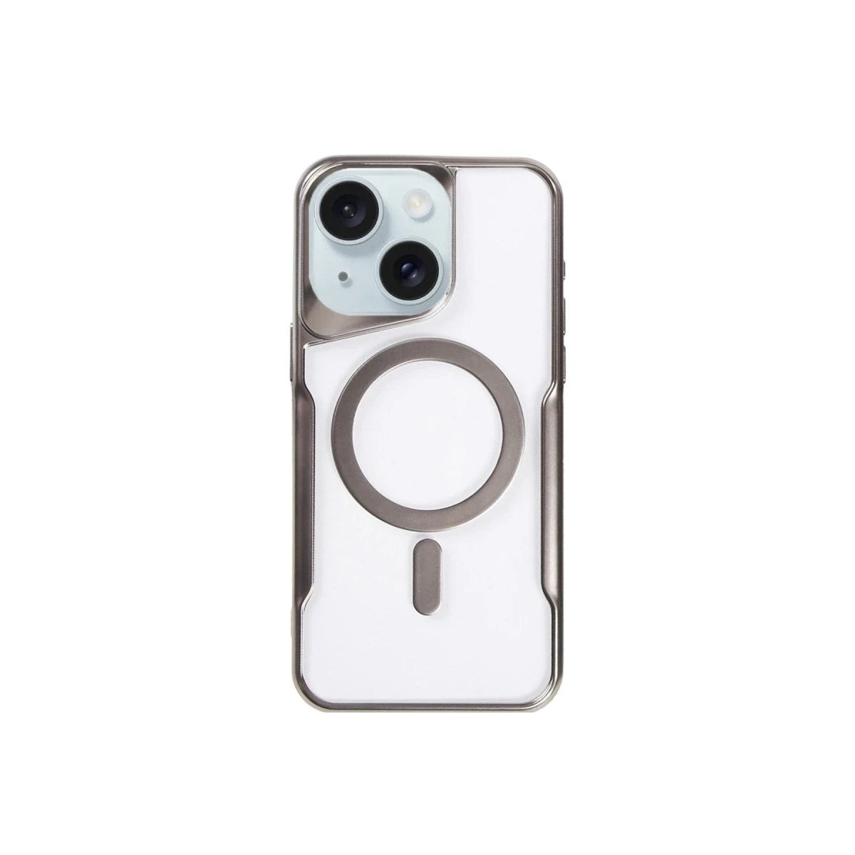 Mey İthalat® iPhone 15 Plus Kılıf Boyi Magsafe Silikon Kapak - Titan Gri