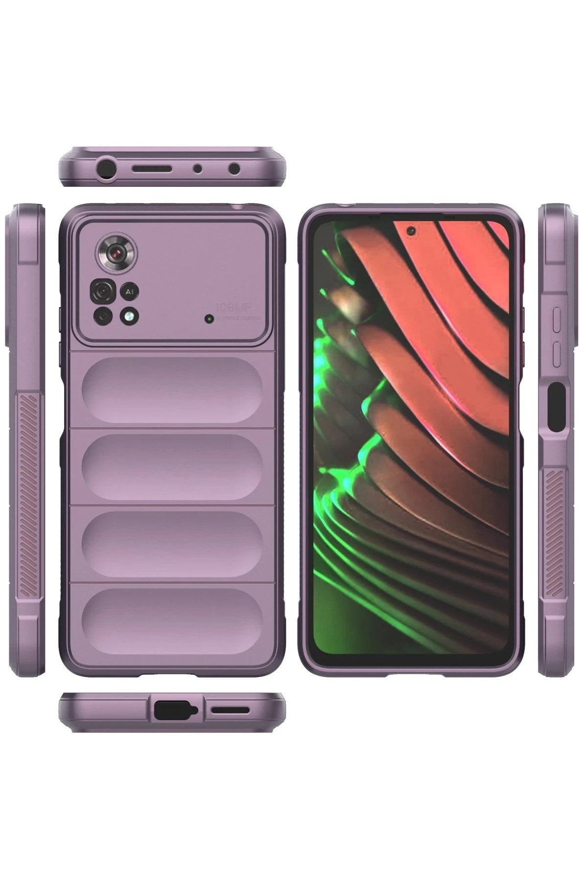 Mey İthalat® Poco X4 Pro 5G Kılıf Optimum Silikon - Mor