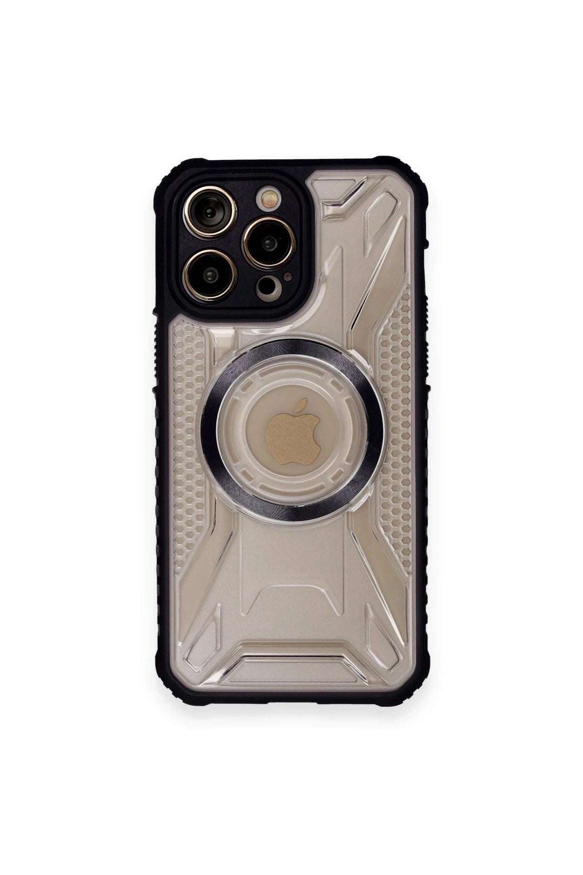 Mey İthalat® iPhone 12 Pro Kılıf Prag Magneticsafe Kapak - Siyah