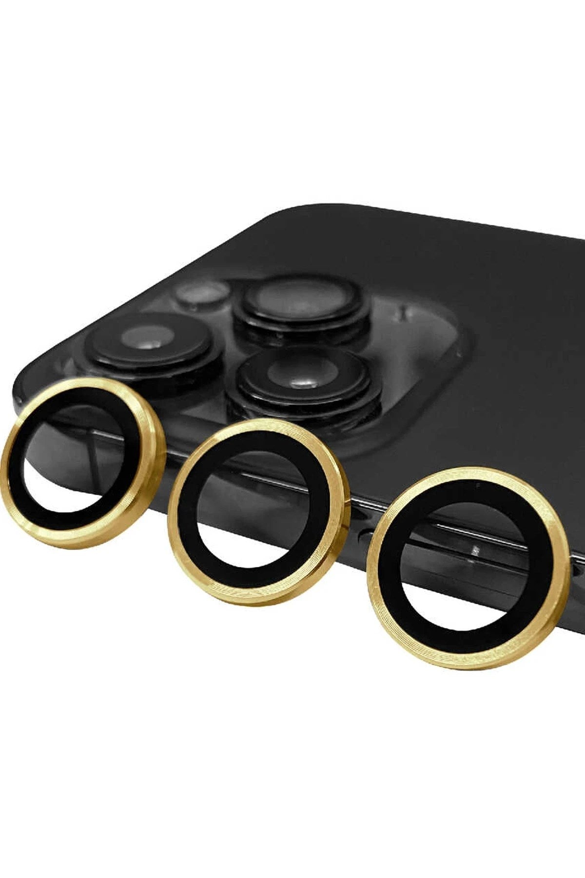Mey İthalat® iPhone 14 Pro Max Raze Metal Kamera Lens - Gold