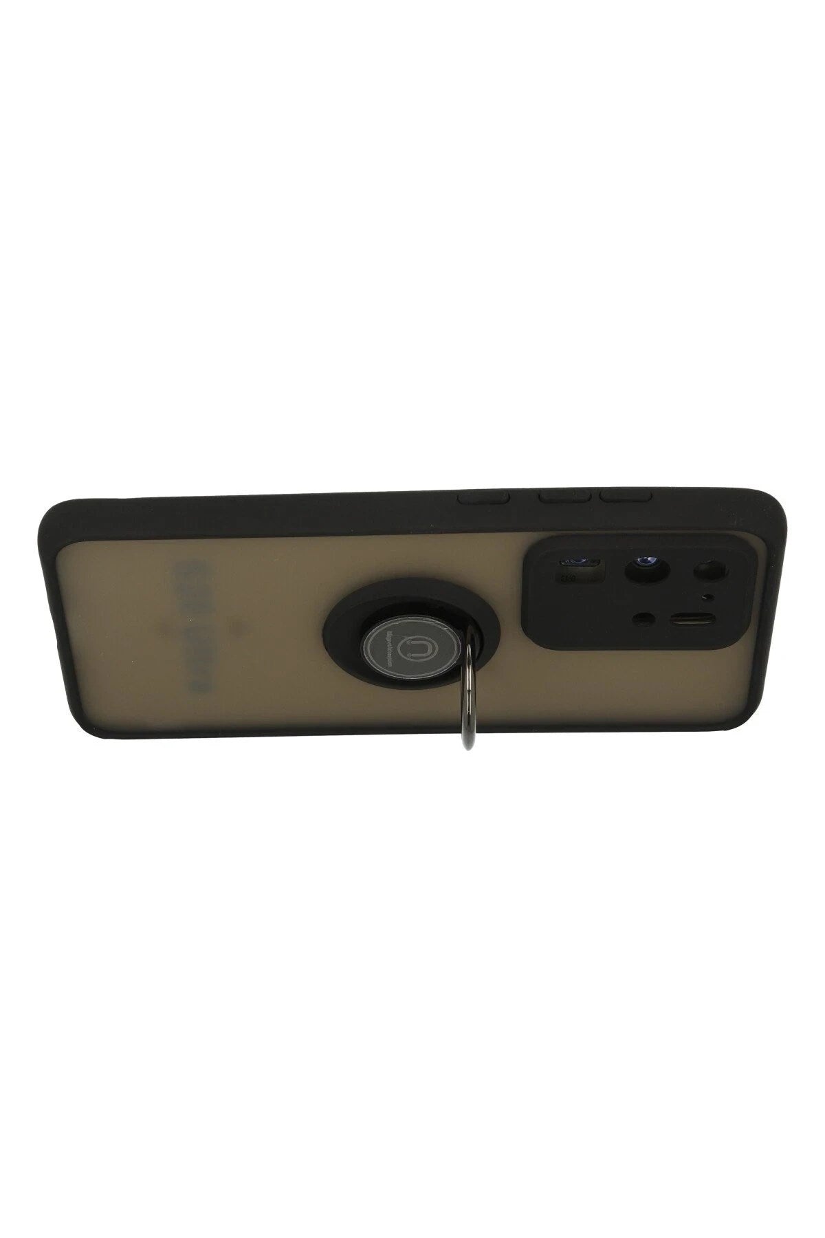 Mey İthalat® Samsung Galaxy S20 Ultra Kılıf Montreal Yüzüklü Silikon Kapak - Siyah