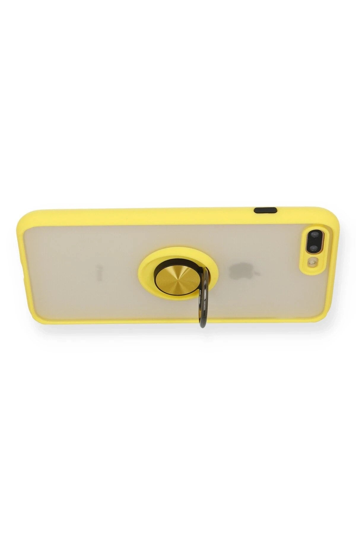 Mey İthalat® iPhone 7 Plus Kılıf Montreal Yüzüklü Silikon Kapak - Sarı