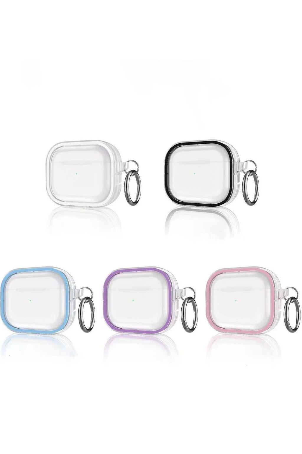 Mey İthalat® Airpods Pro 2 (2.nesil) Shiny Şeffaf Kılıf - Siyah