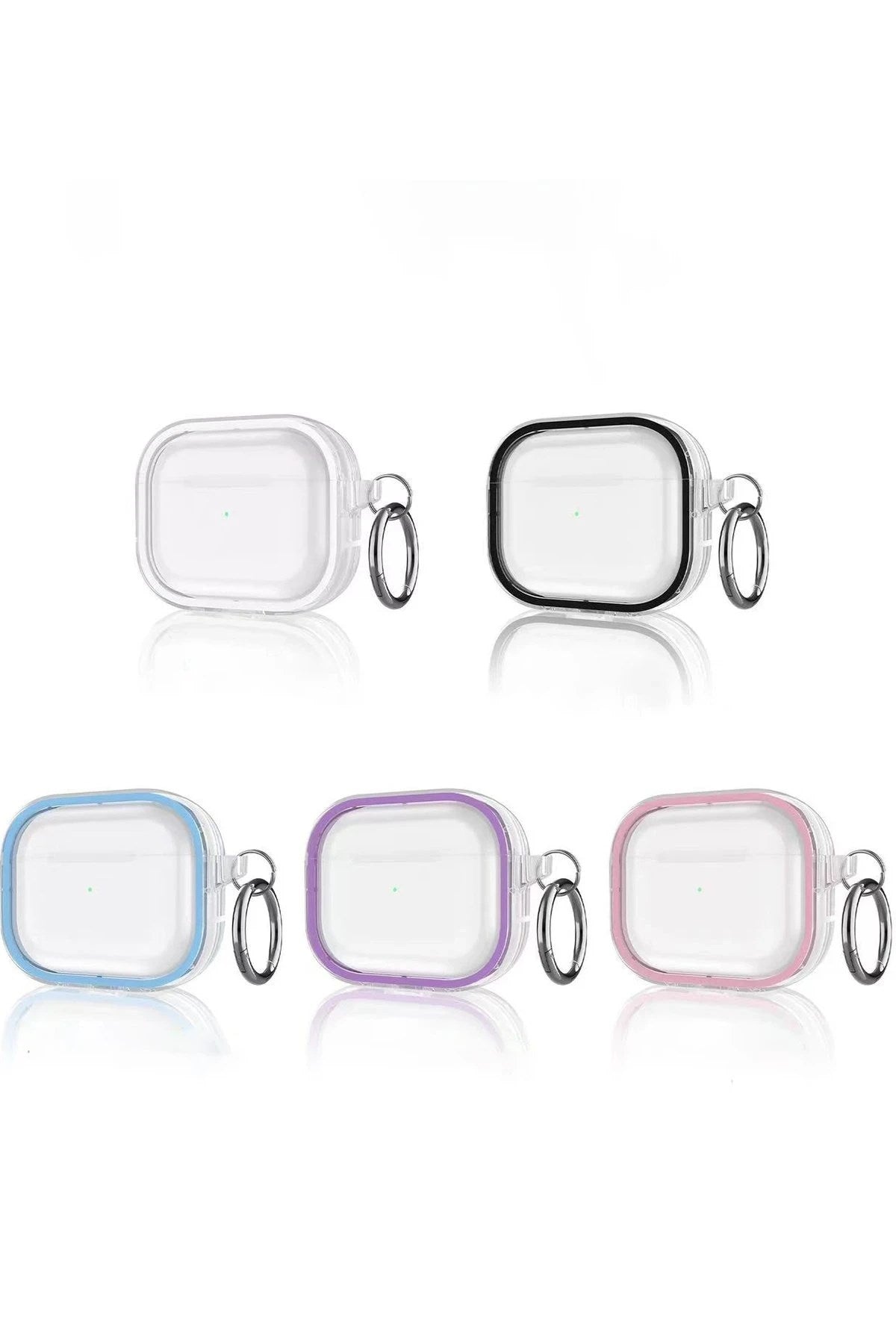 Mey İthalat® Airpods Pro 2 (2.nesil) Shiny Şeffaf Kılıf - Siyah