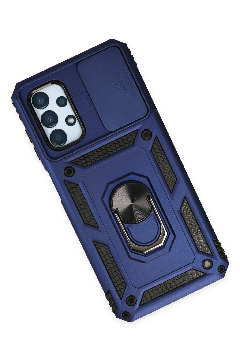Mey İthalat® Samsung Galaxy A33 5G Kılıf Pars Lens Yüzüklü Silikon - Lacivert