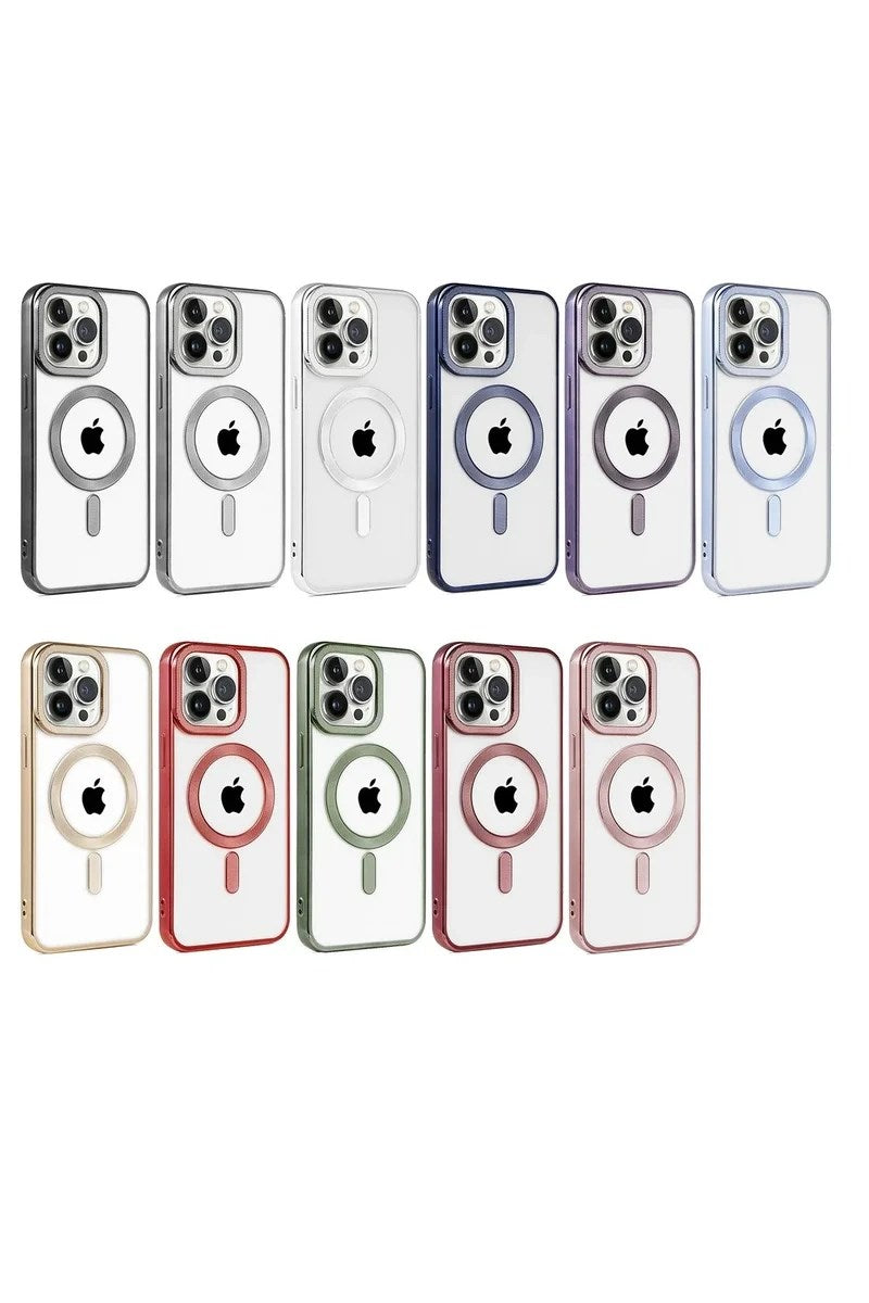 Mey İthalat® iPhone 14 Pro Kılıf Kronos Magsafe Kapak - Derin Mor