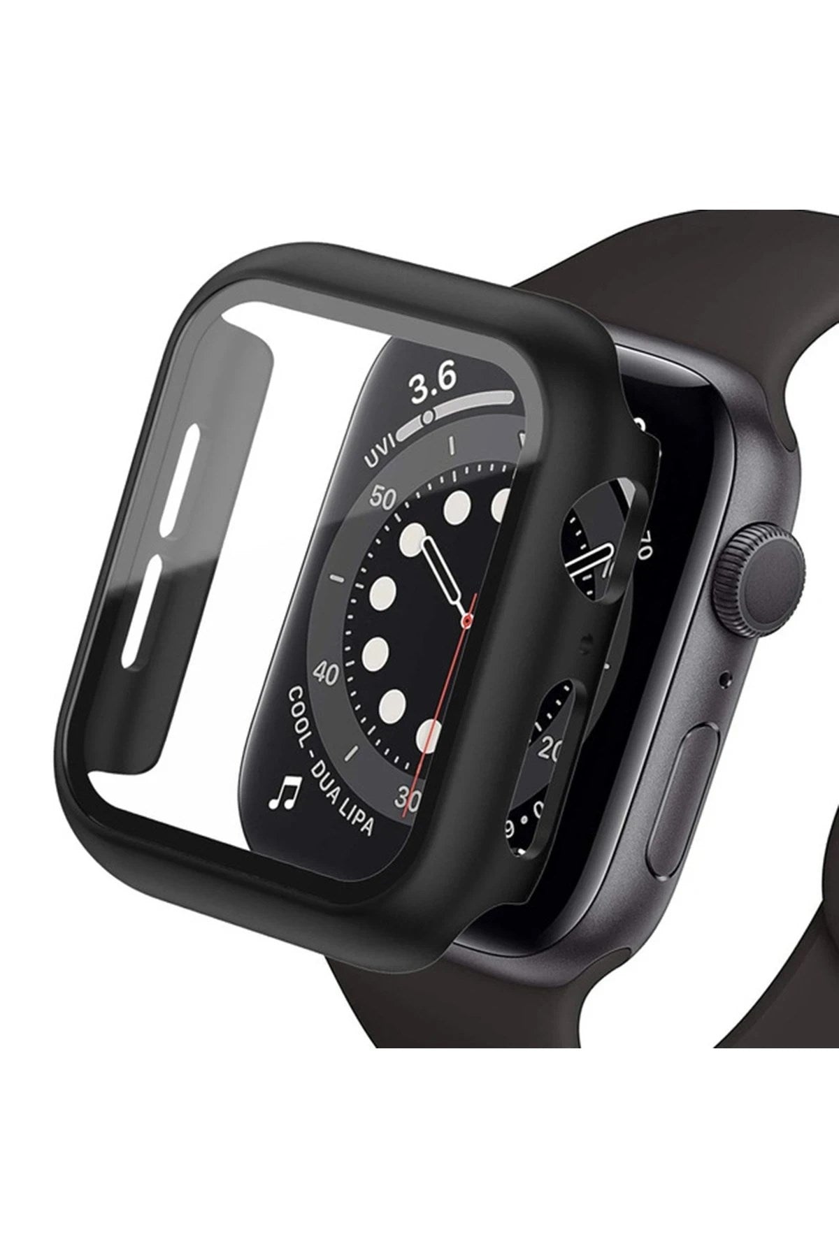 Mey İthalat® Watch Ultra 49mm Camlı Kasa Ekran Koruyucu - Siyah