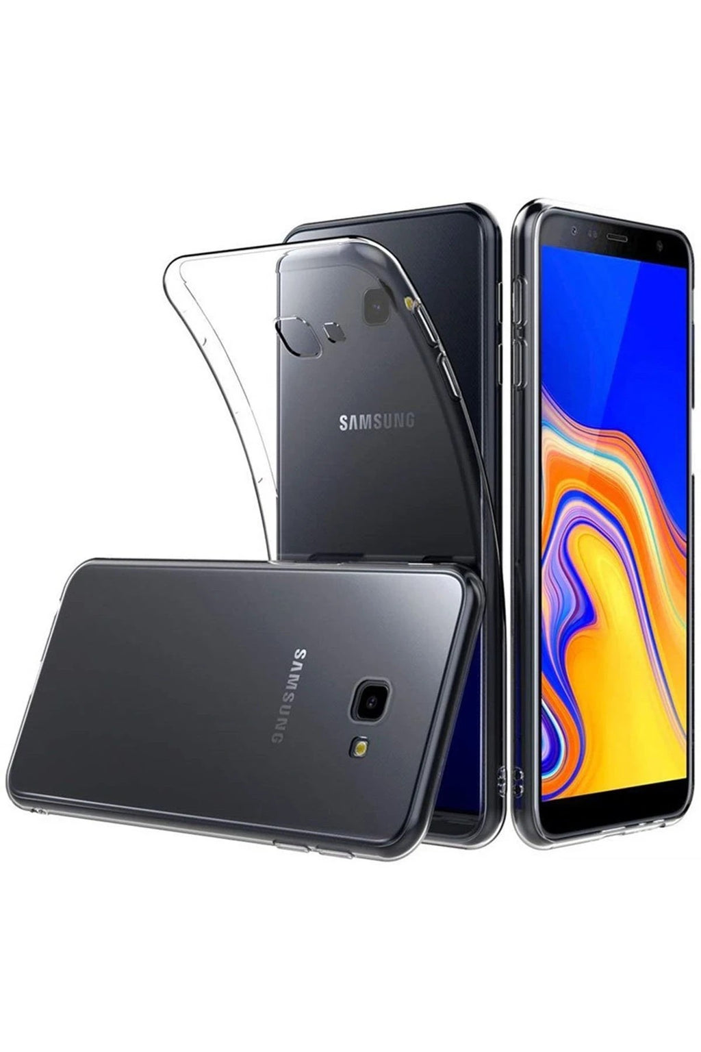Mey İthalat® Samsung Galaxy J4 Plus Kılıf Lüx Şeffaf Silikon