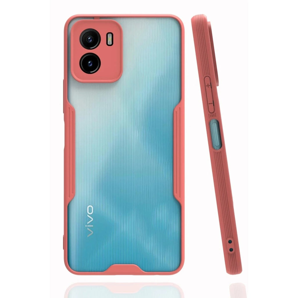 Mey İthalat® Vivo Y15S Kılıf Platin Silikon - Pembe
