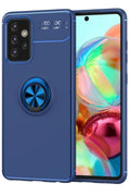 Mey İthalat® Samsung Galaxy A72 Kılıf Range Yüzüklü Silikon - Mavi