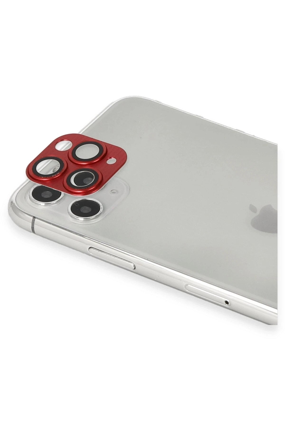 Mey İthalat® iPhone 11 Pro Max Pers Alüminyum Kamera Lens - Kırmızı