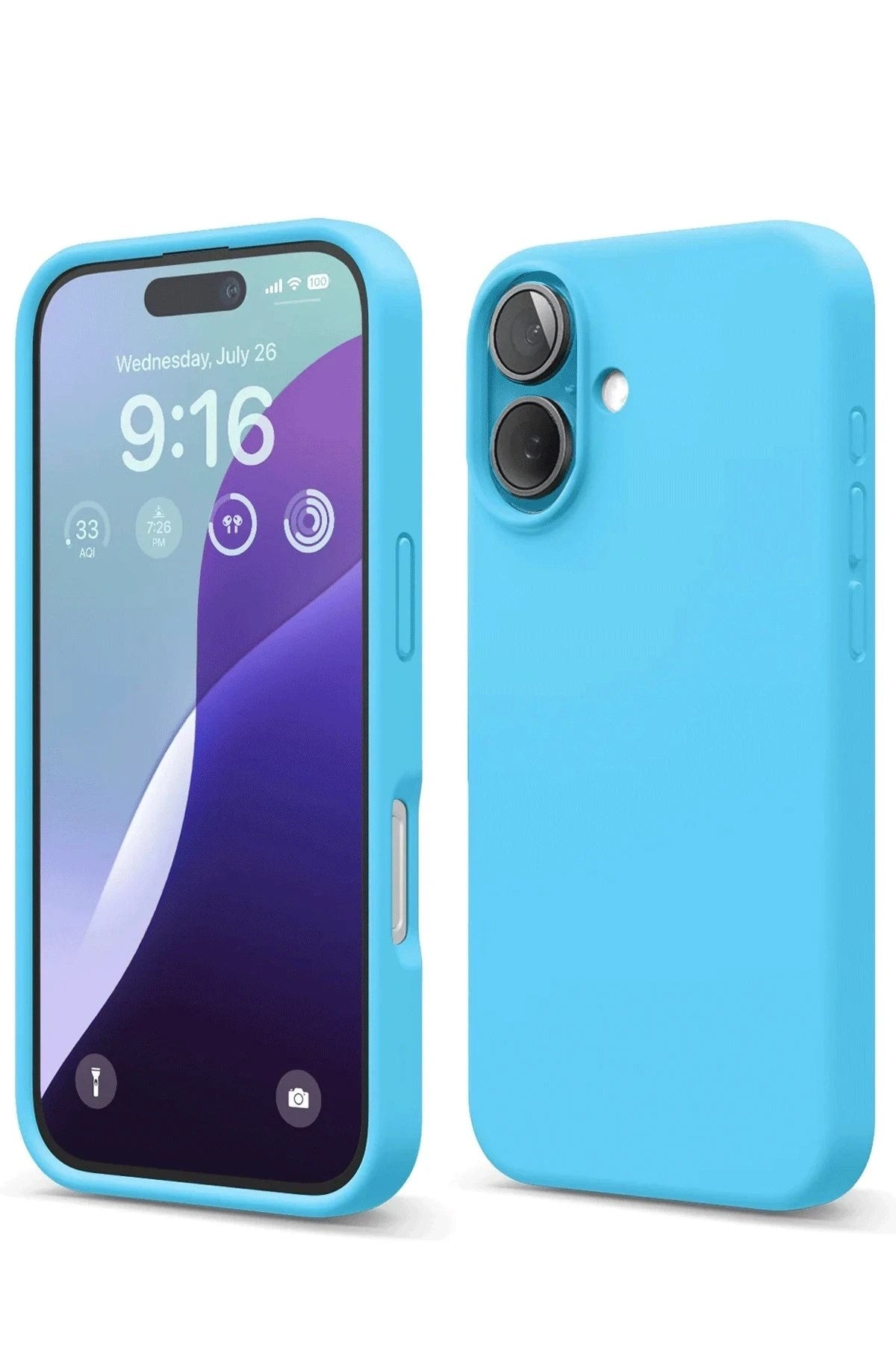 Mey İthalat® iPhone 16 Kılıf Nano içi Kadife Silikon - Mavi