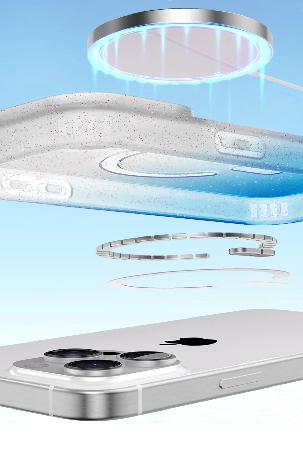 Mey İthalat® iPhone 14 Pummel Shiny Magsafe Kapak - Pembe