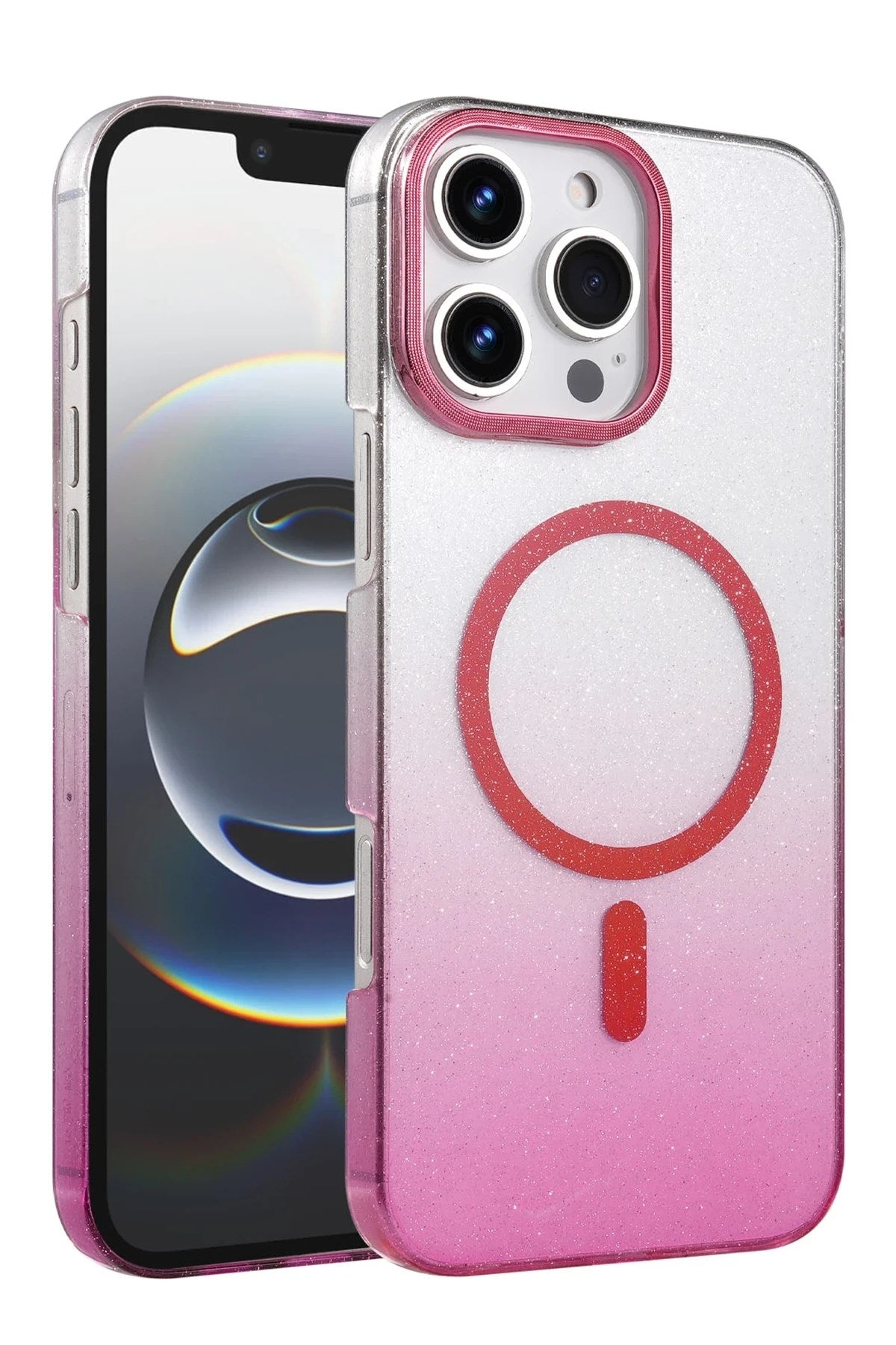Mey İthalat® iPhone 16 Pro Glossy Magsafe Kapak - Pembe