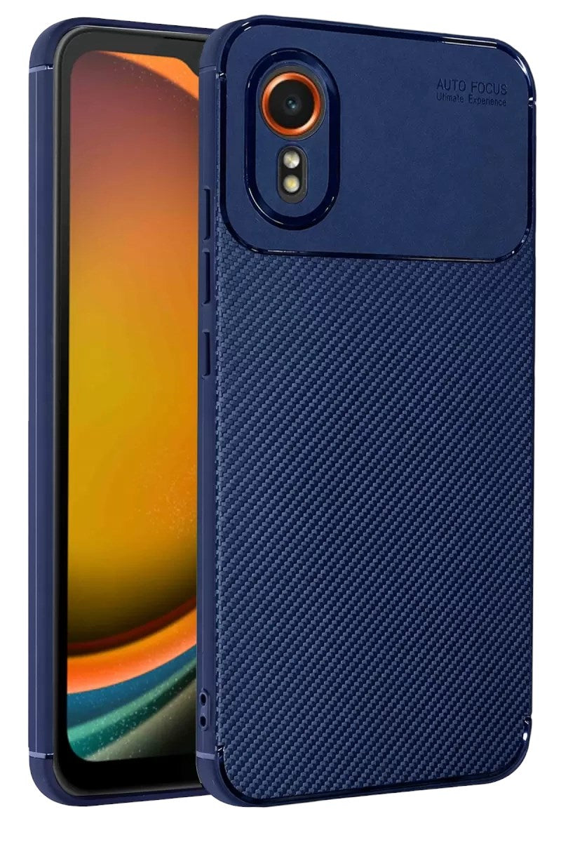 Mey İthalat® Samsung Galaxy XCover 7 Kılıf Auto Focus Karbon Kapak - Lacivert