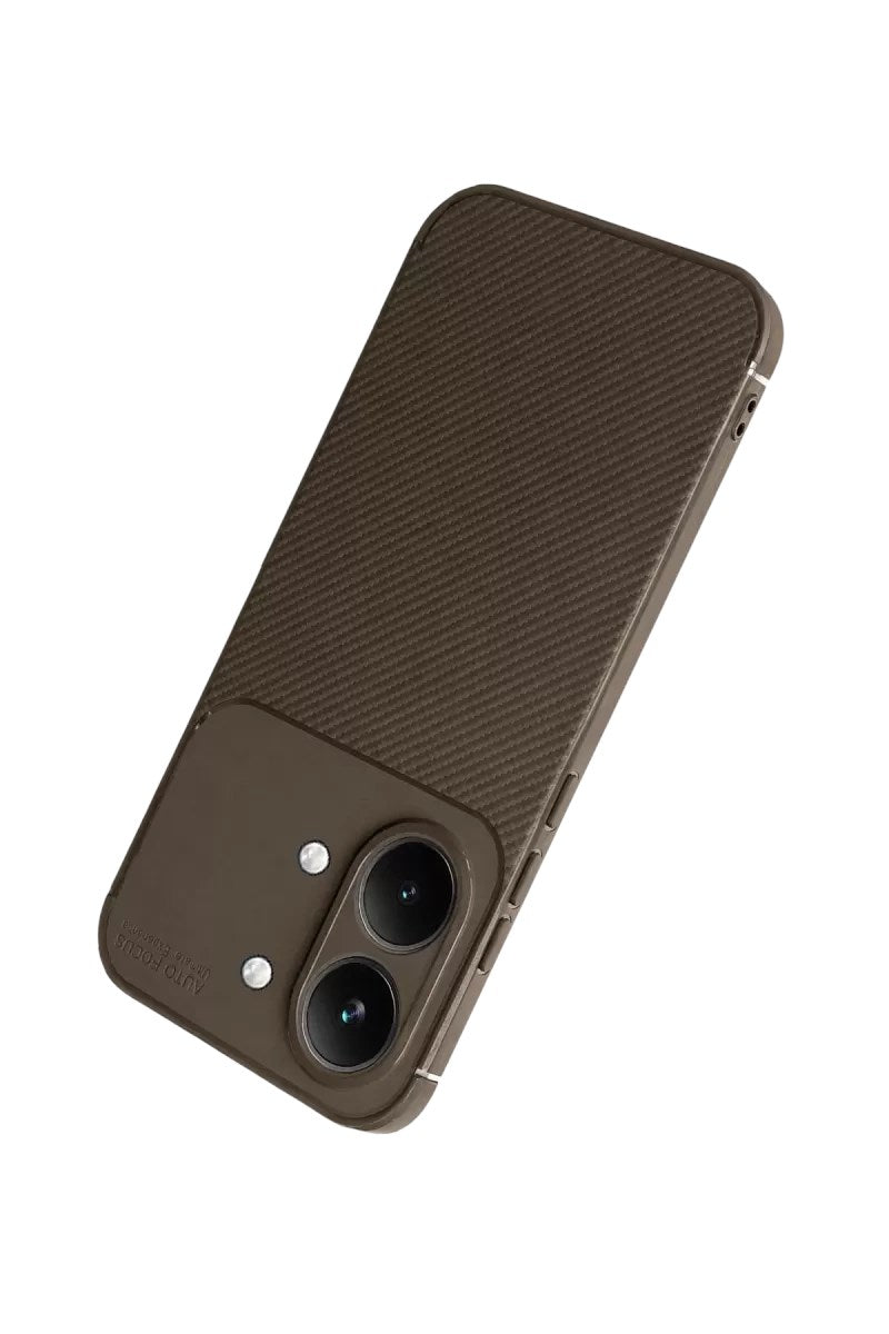 Mey İthalat® Poco X8 Pro Max Auto Focus Karbon Kapak - Kahverengi