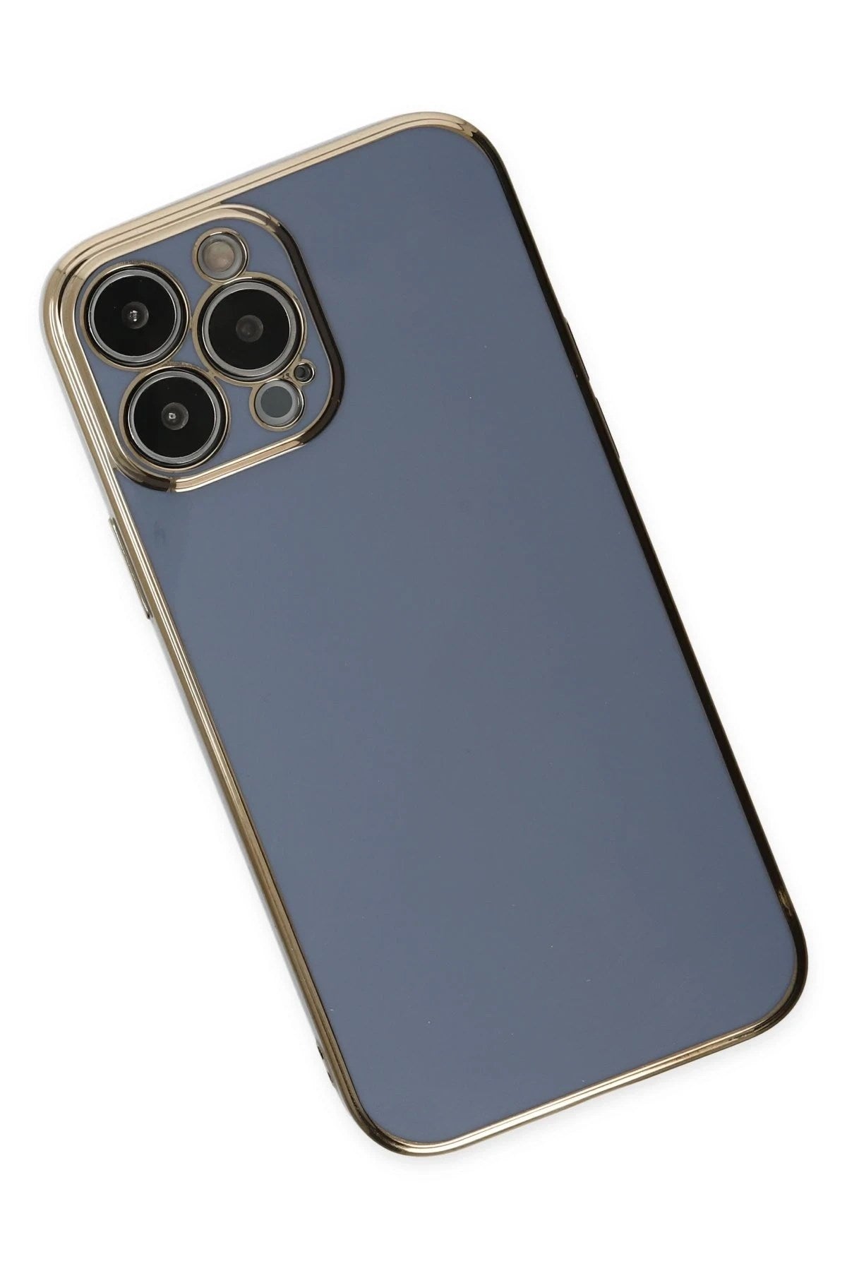 Mey İthalat® iPhone 15 Pro Max Kılıf Volet Silikon - Mavi