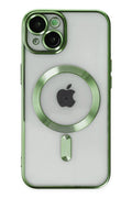 Mey İthalat® iPhone 14 Plus Kılıf Kross Magneticsafe Kapak - Koyu Yeşil
