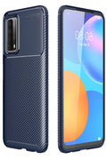 Mey İthalat® Huawei P Smart 2021 Kılıf Auto Focus Karbon Kapak - Lacivert