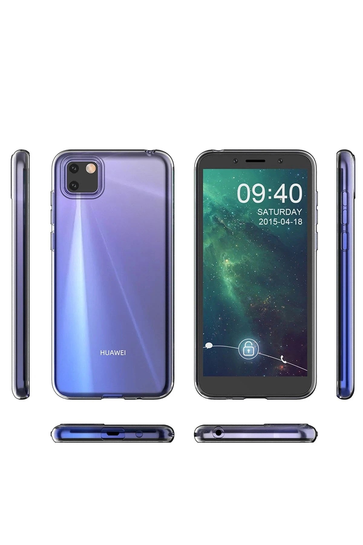 Mey İthalat® Huawei Y5P Kılıf Lüx Şeffaf Silikon - Şeffaf