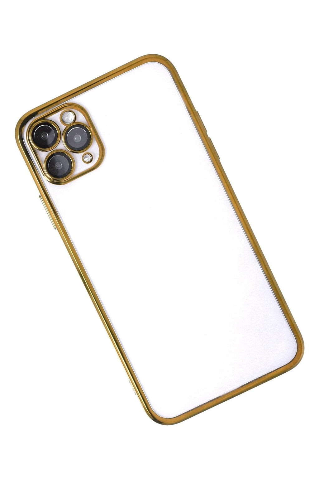 Mey İthalat® iPhone 11 Pro Kılıf Lensli Silikon - Gold
