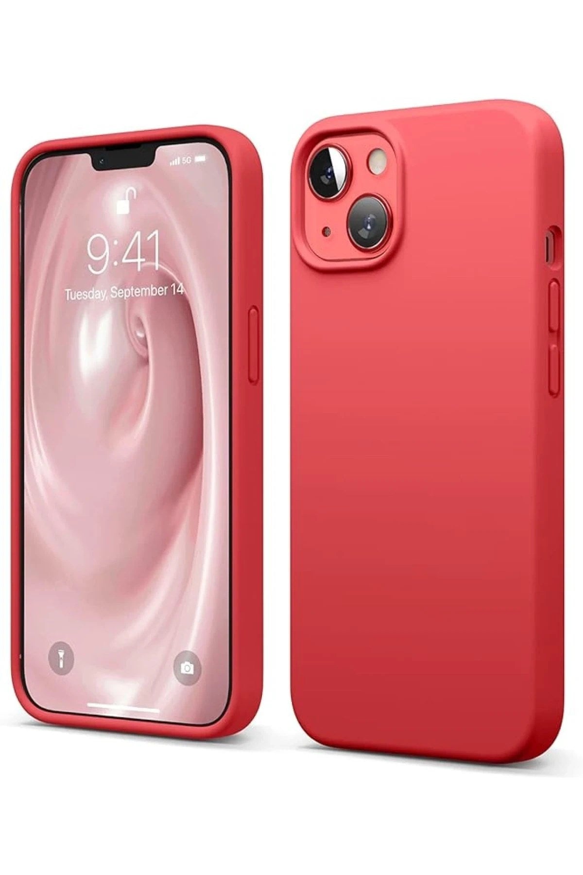Mey İthalat® iPhone 14 Kılıf First Silikon - Kırmızı