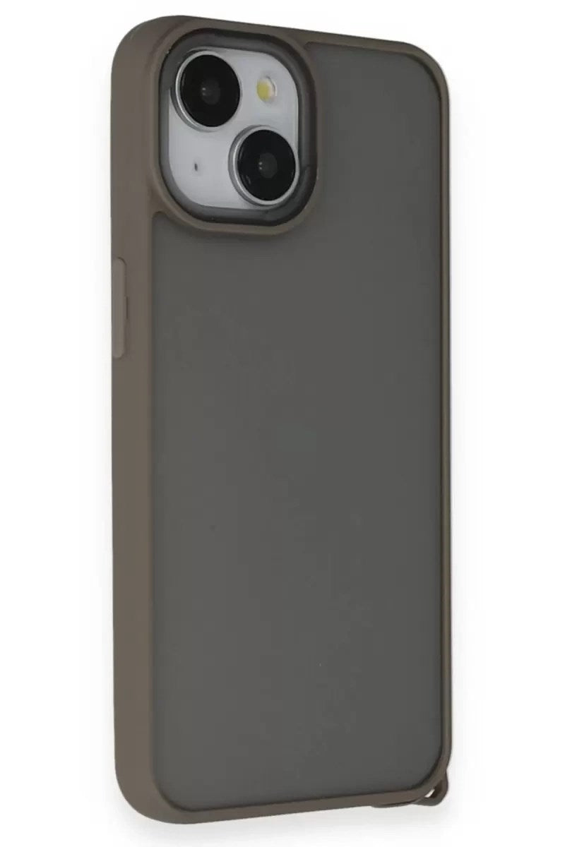 Mey İthalat® iPhone 14 Kılıf Elegant Kapak - Titan Gri
