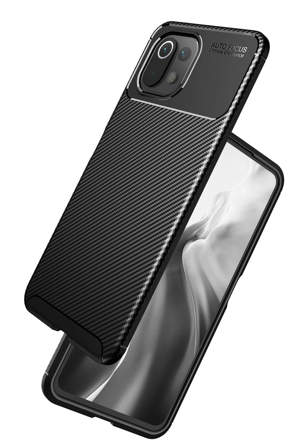 Mey İthalat® Mİ 11 Lite Kılıf Auto Focus Karbon Kapak - Lacivert