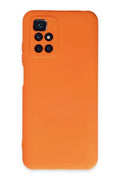 Mey İthalat® Redmi 10 2022 Kılıf Nano içi Kadife Silikon - Turuncu