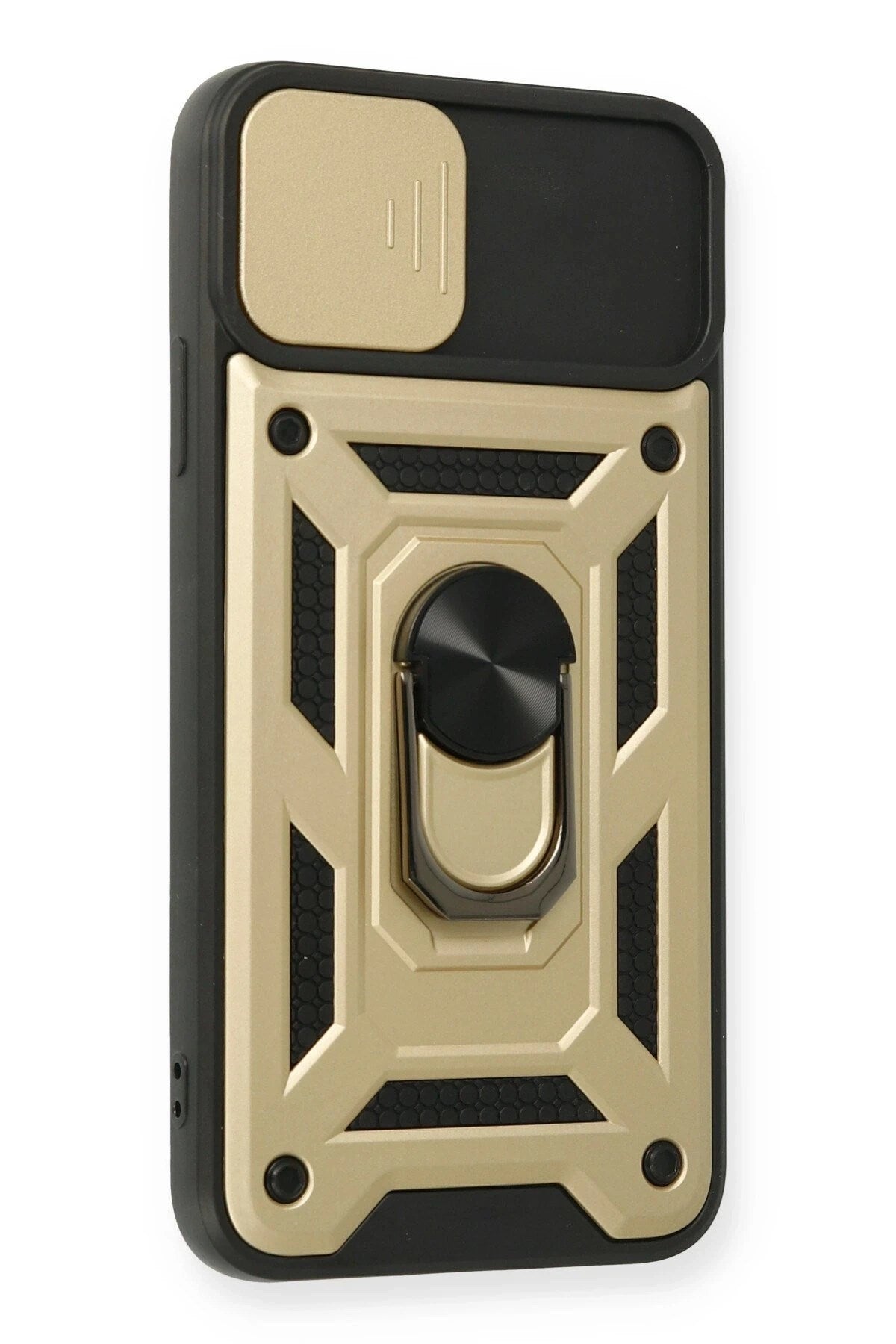 Mey İthalat® iPhone 11 Pro Kılıf Pars Lens Yüzüklü Silikon - Gold