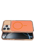 Mey İthalat® iPhone 16 Pro Max Bruma Magsafe Kapak - Turuncu