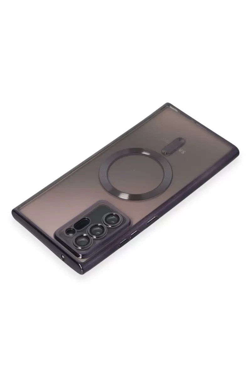 Mey İthalat® Samsung Galaxy Note 20 Ultra Kılıf Kross Magneticsafe Kapak - Mor