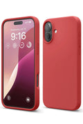 Mey İthalat® iPhone 16 Plus Kılıf Nano içi Kadife Silikon - Kırmızı