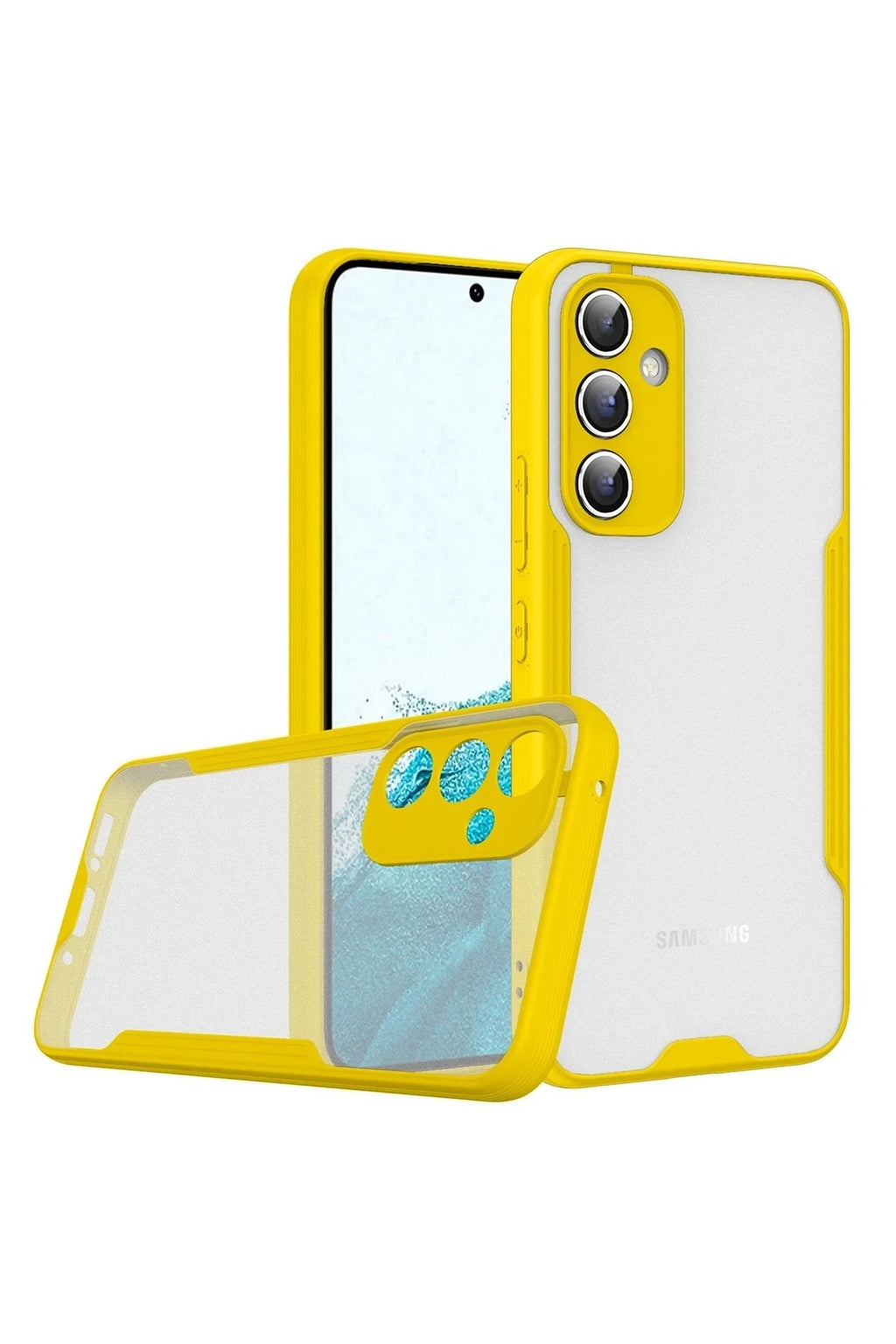 Mey İthalat® Samsung Galaxy A24 4G Kılıf Platin Silikon - Sarı