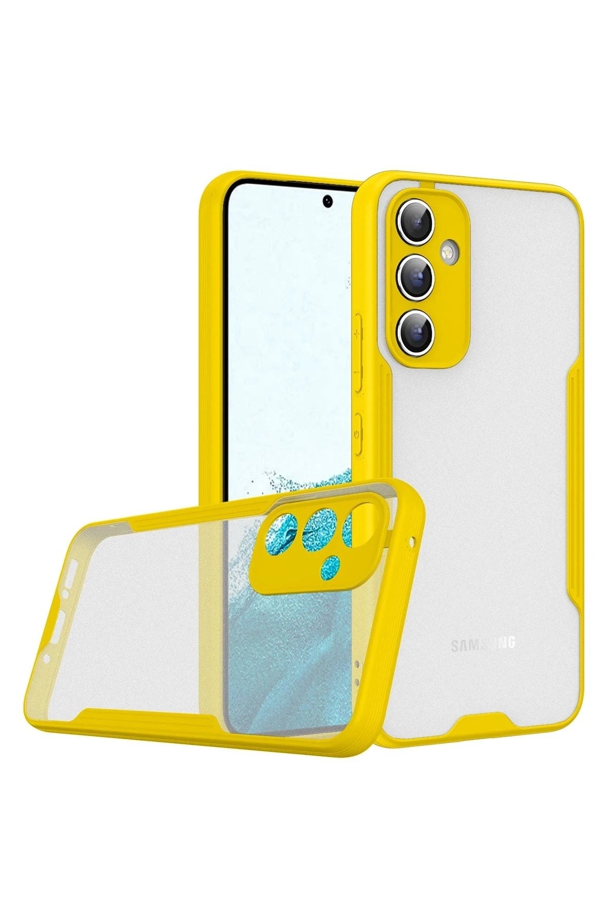 Mey İthalat® Samsung Galaxy A24 4G Kılıf Platin Silikon - Sarı