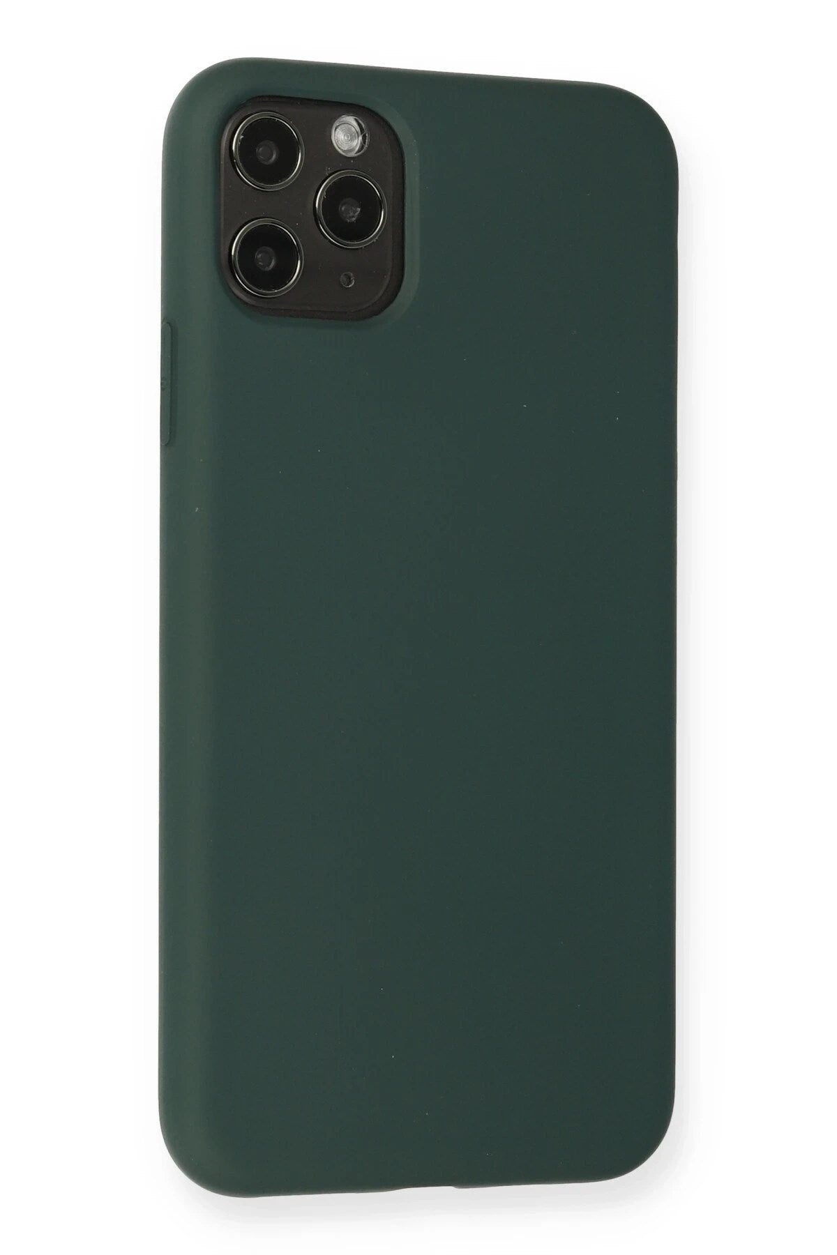 Mey İthalat® iPhone 11 Pro Max Kılıf Nano içi Kadife Silikon - Koyu Yeşil