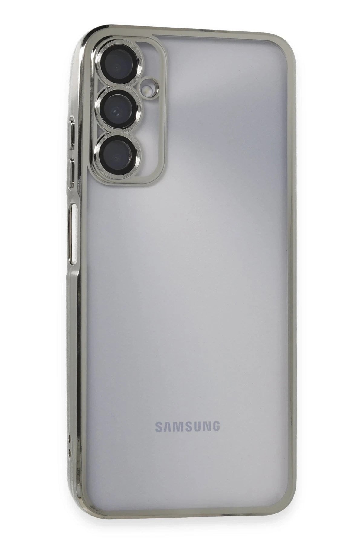 Mey İthalat® Samsung Galaxy A05S Kılıf Lensli Silikon - Gümüş