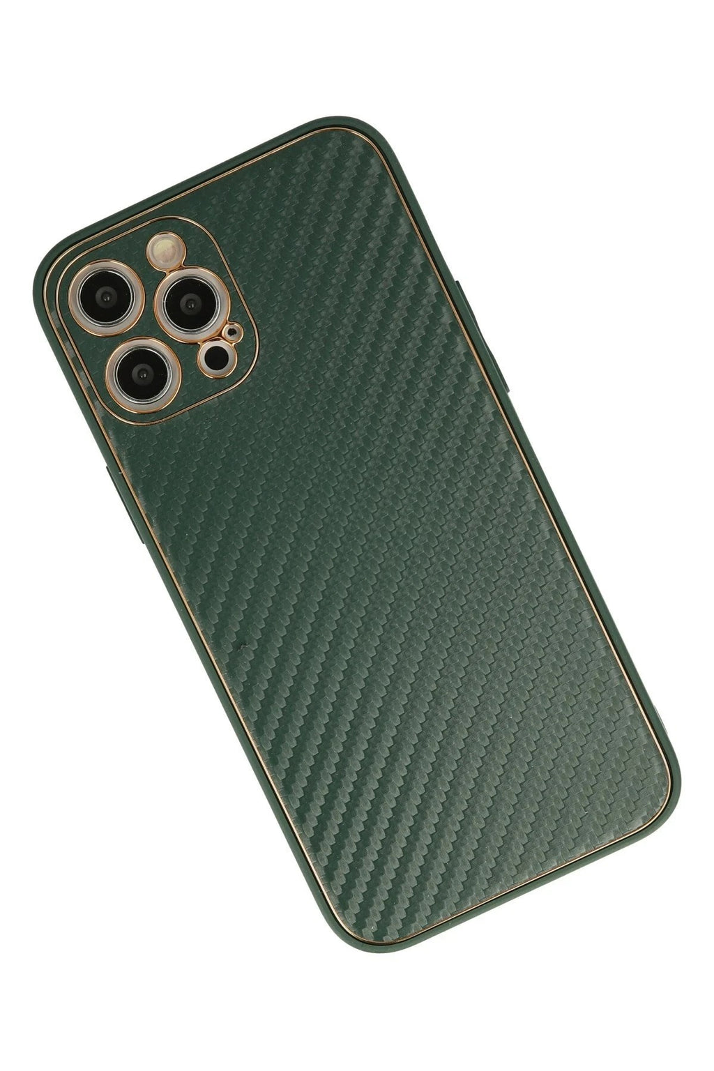 Mey İthalat® iPhone 12 Pro Kılıf Coco Karbon Silikon - Yeşil