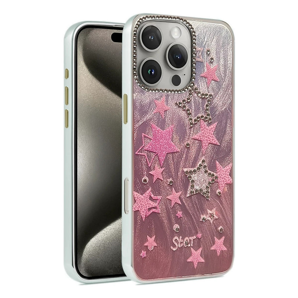 Mey İthalat® iPhone 16 Pro Kılıf Blade Aynalı Desenli Kapak - Desen 7