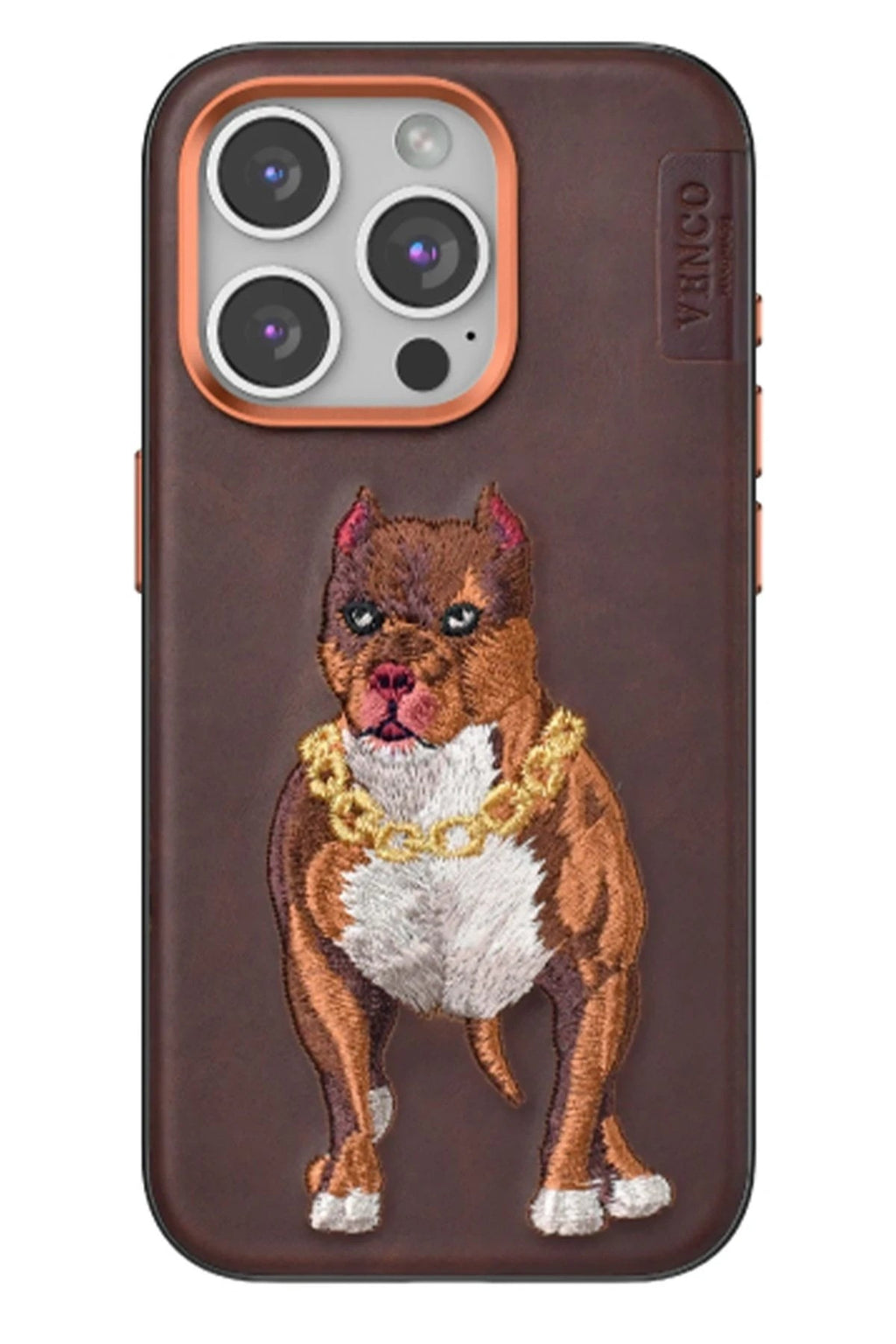 Mey İthalat® iPhone 15 Pro Perma Desenli Kapak - Kahverengi
