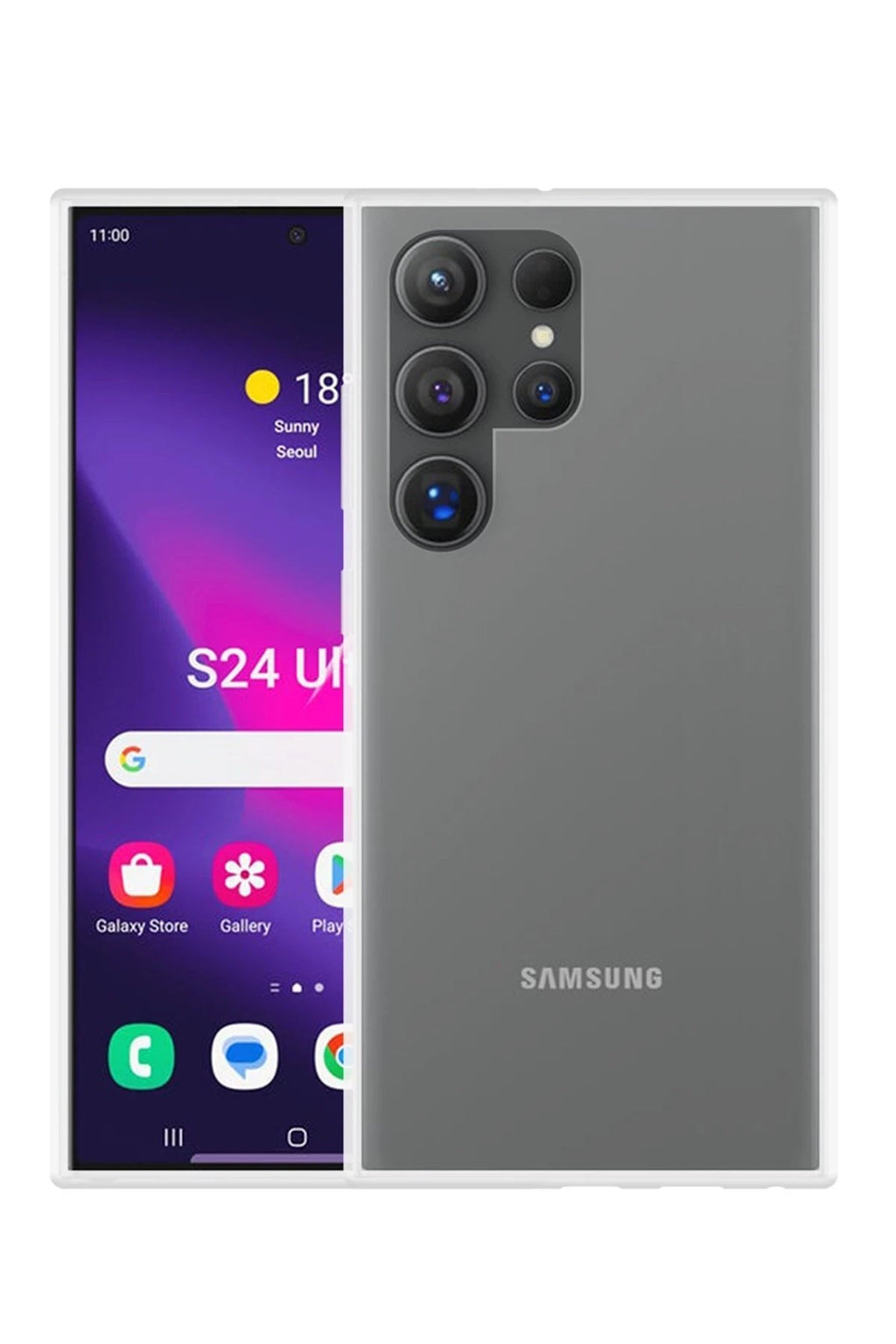 Mey İthalat® Samsung Galaxy S24 Ultra Kılıf Lüx Şeffaf Silikon