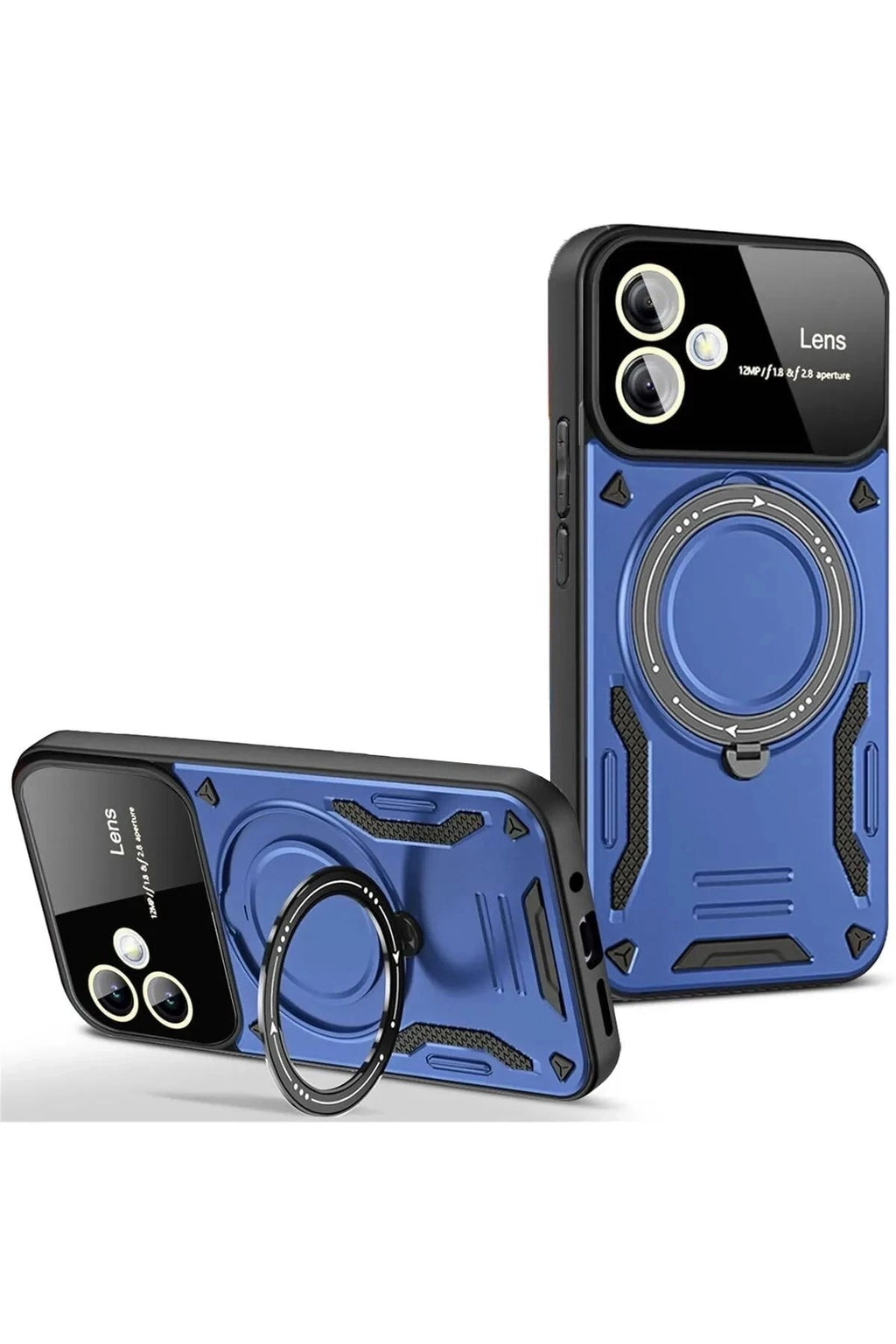 Mey İthalat® Samsung Galaxy A05 Kılıf Joy Lens Standlı Kapak - Lacivert