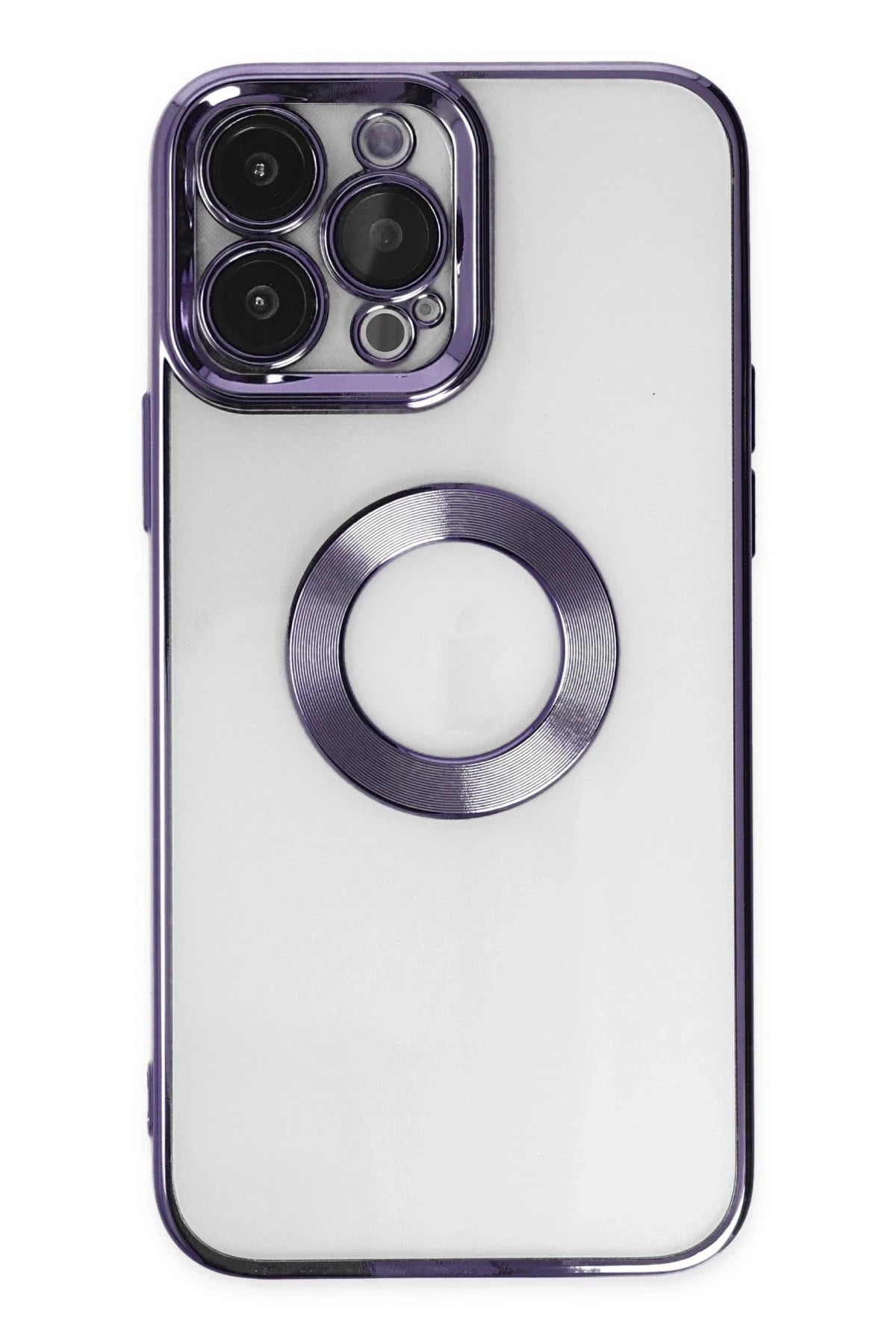 Mey İthalat® iPhone 14 Pro Max Kılıf Slot Silikon - Mor