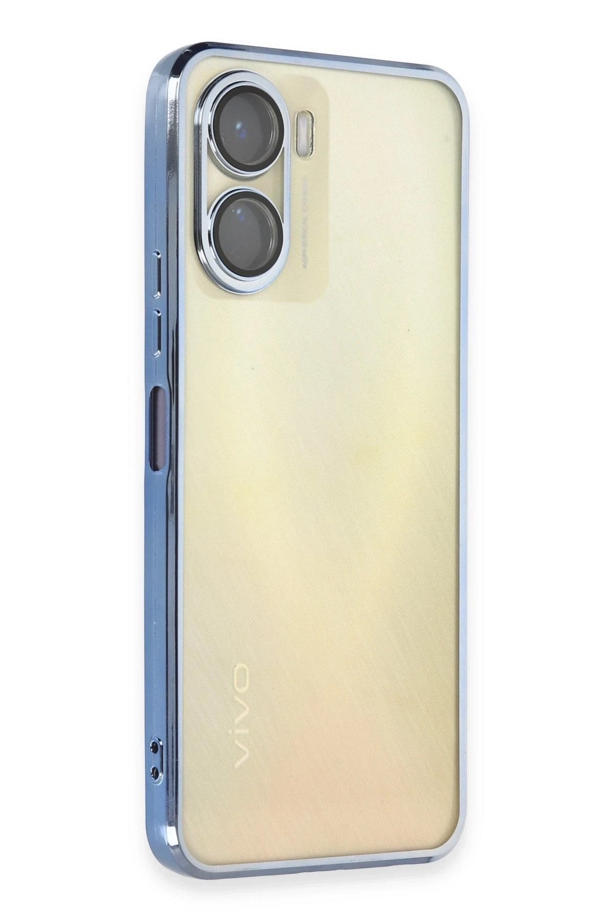 Mey İthalat® Vivo Y16 Kılıf Lensli Silikon - Açık Mavi