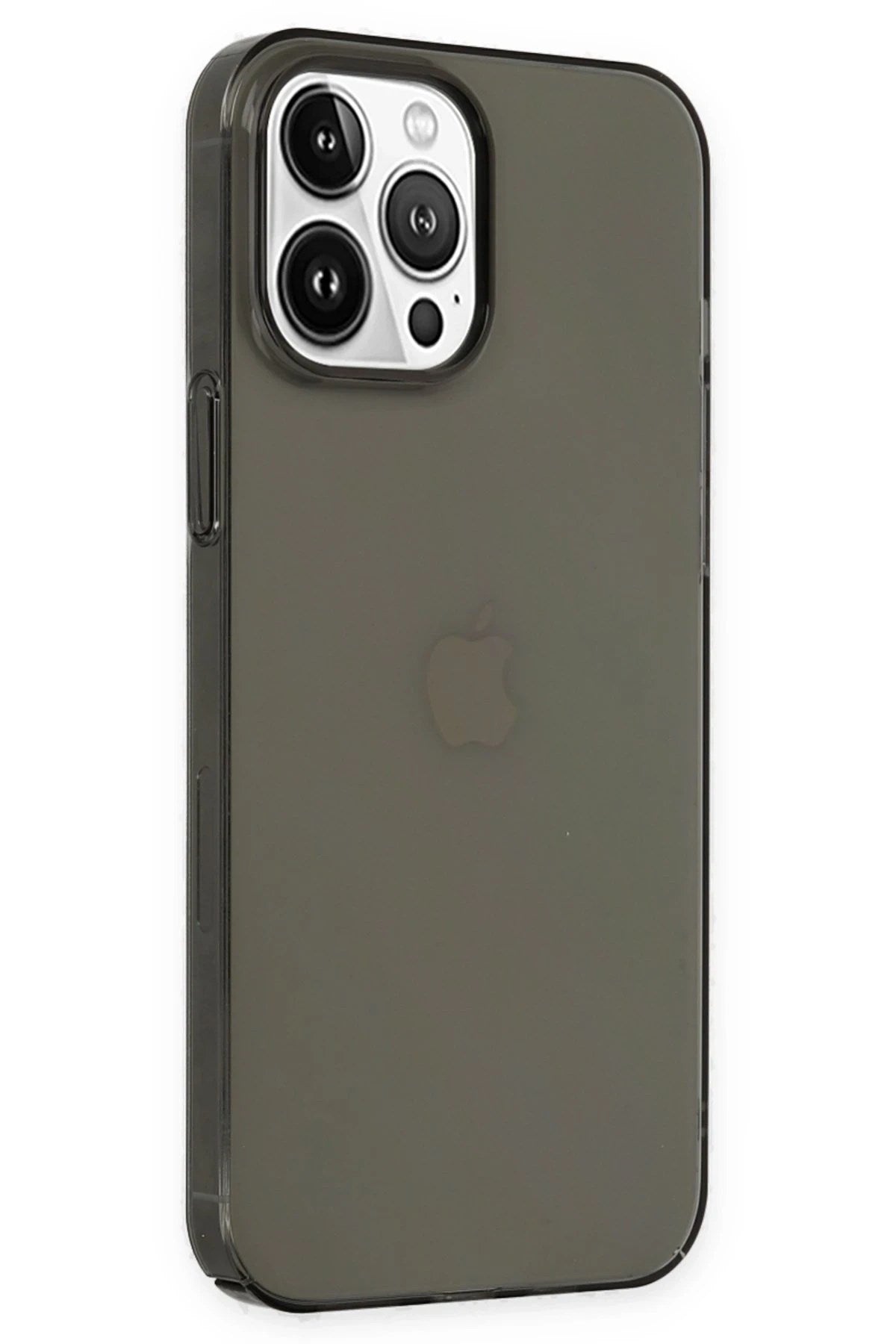 Mey İthalat® iPhone 14 Pro Kılıf Pc Sert Şeffaf Kapak - Siyah