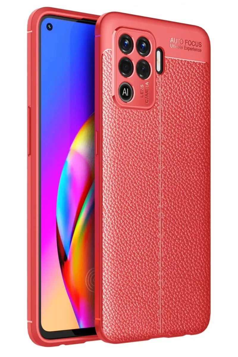 Mey İthalat® Reno 5 Lite Kılıf Auto Focus Kapak - Kırmızı