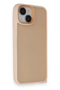 Mey İthalat® iPhone 14 Kılıf Elegant Kapak - Pudra