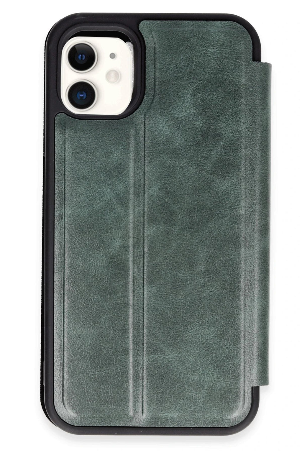 Mey İthalat® iPhone 11 Kılıf Flip Cover - Koyu Yeşil