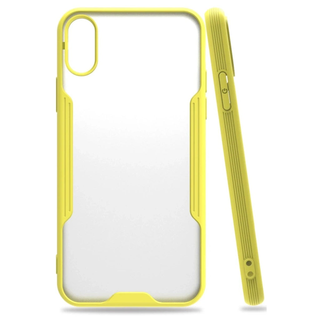 Mey İthalat® iPhone X Kılıf Platin Silikon - Sarı