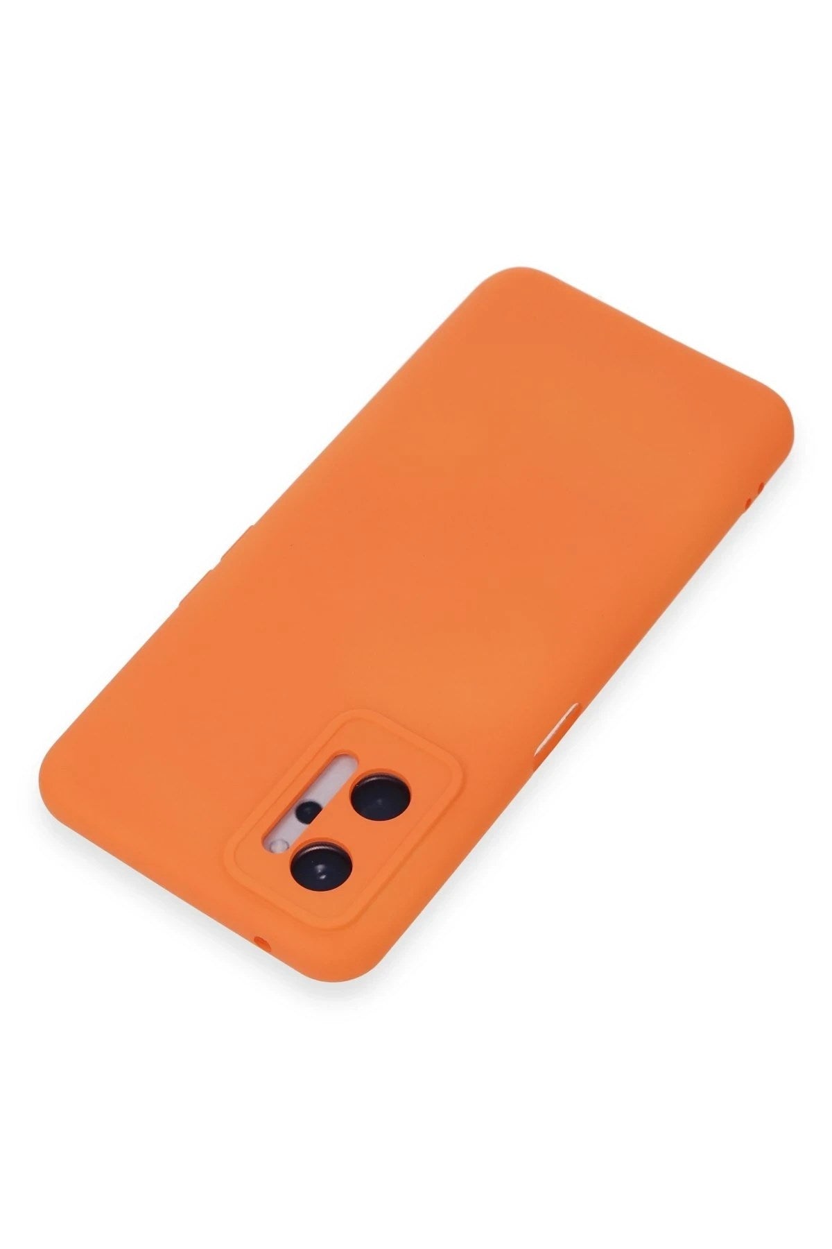 Mey İthalat® Realme 9i 4G Kılıf Nano içi Kadife Silikon - Turuncu